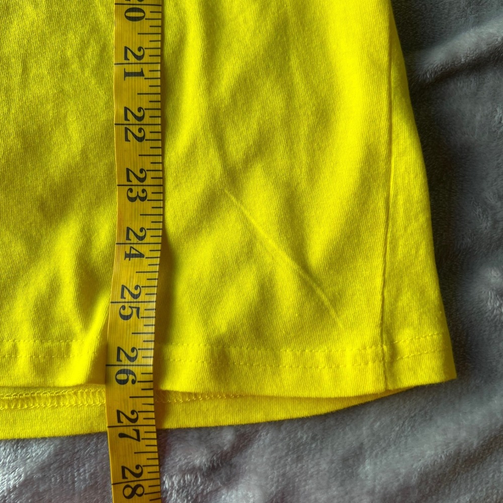 On Fire New York 13 Graphic T-Shirt Yellow Green Cotton Short Sleeve XL Mens - Picture 7 of 8